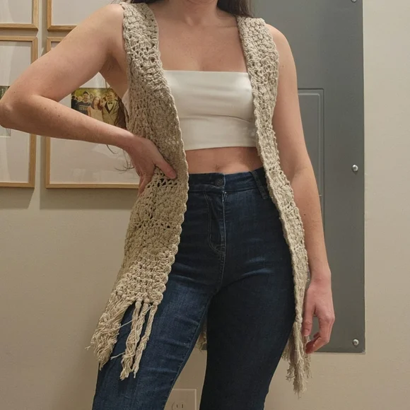 Grey Crochet Rebellion Vest - Picture 2 of 8